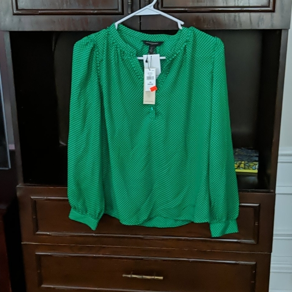 Banana Republic Petite Green Top Small - Picture 2 of 5